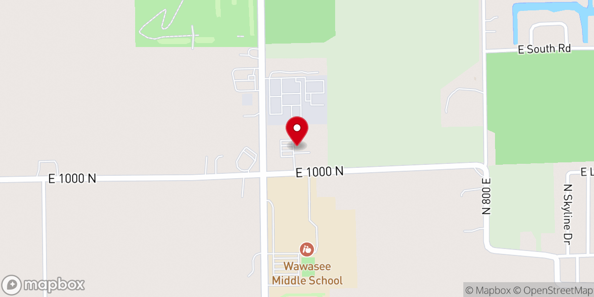 Map showing location of The Vineyard Community Church