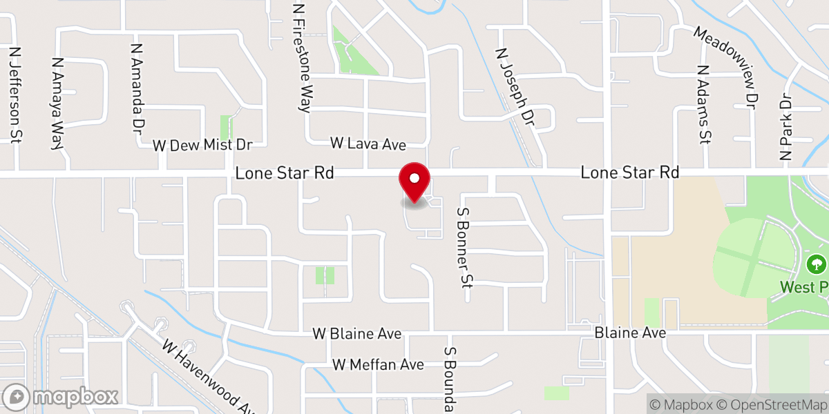 Map showing location of Grace Bible Church - Nampa Campus