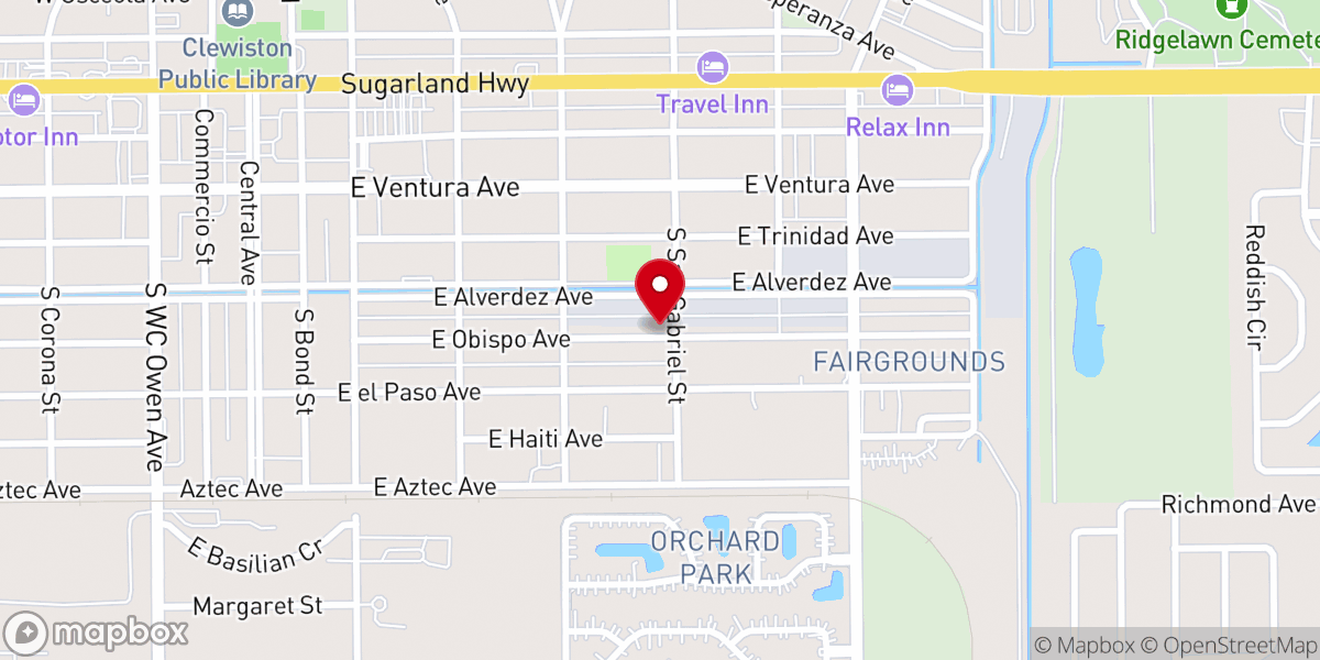 Map showing location of Seventh Day Adventist Church - Food Distribution Center