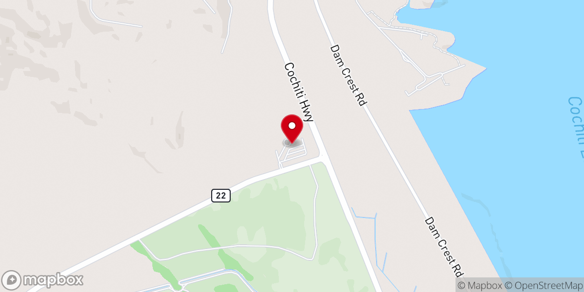 Map showing location of Cochiti Visitor Center