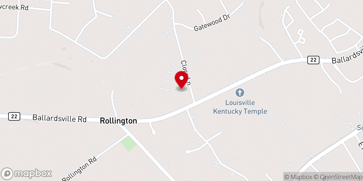 Map showing location of Assemblies of God