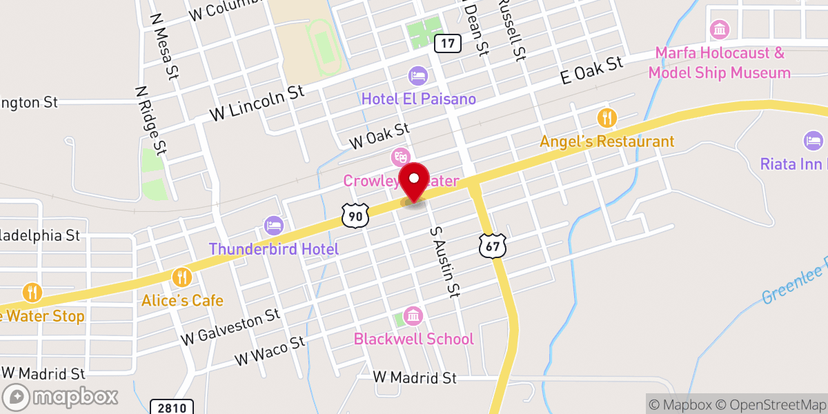 Map showing location of St. Mary's Catholic Church