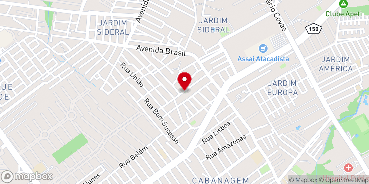 Map showing location of Igreja Assembleia de Deus