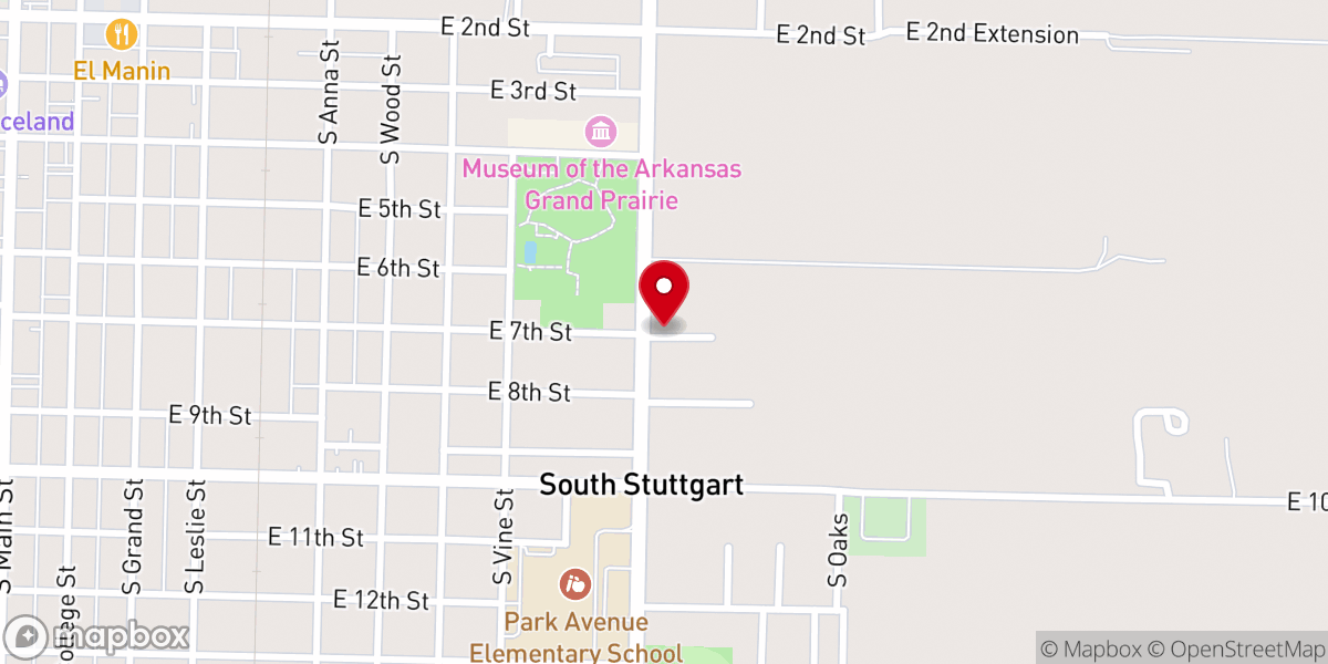 Map showing location of Stuttgart Harvest Church
