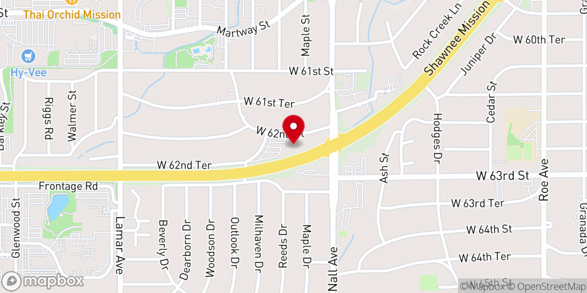 Map showing location of Mission Community Food Pantry