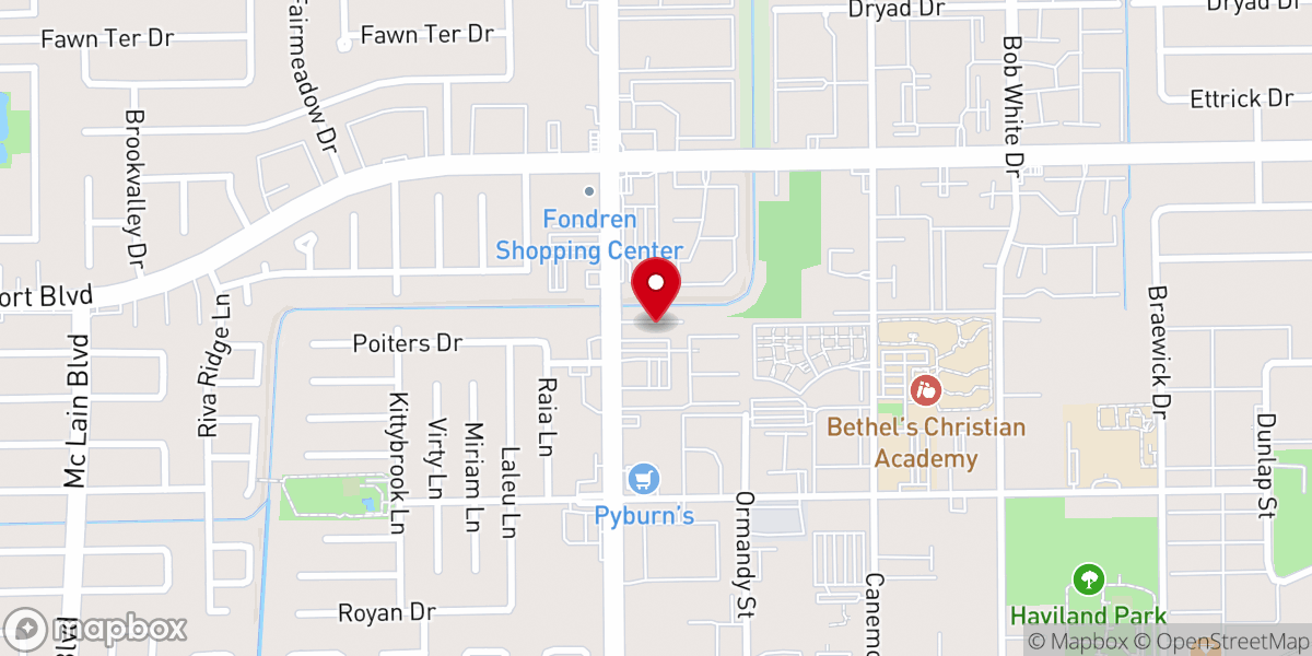 Map showing location of Living Water Purpose & Destiny Church