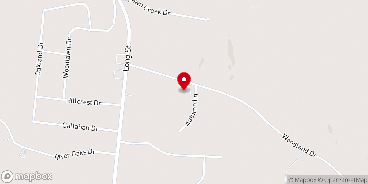 Map showing location of Woodland Fellowship Church
