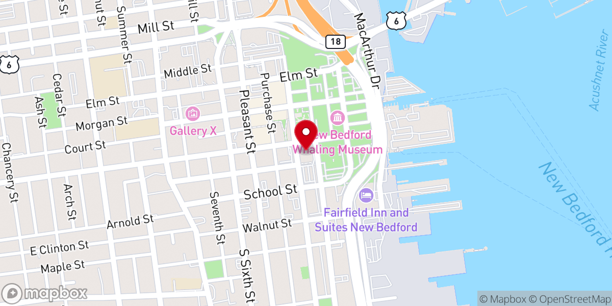 Map showing location of The Inter-Church Council of Greater New Bedford
