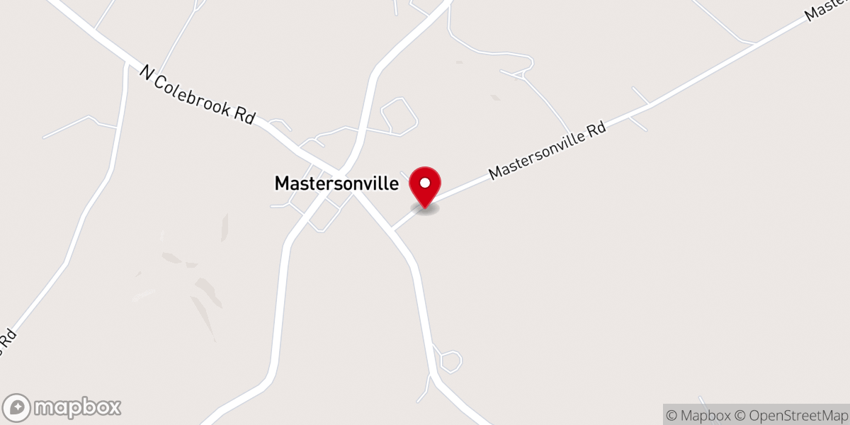 Map showing location of Mount Hope Mennonite Church