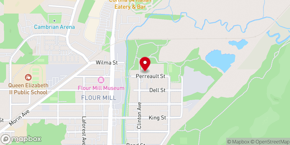 Map showing location of RCCG Mount Zion Chapel Sudbury