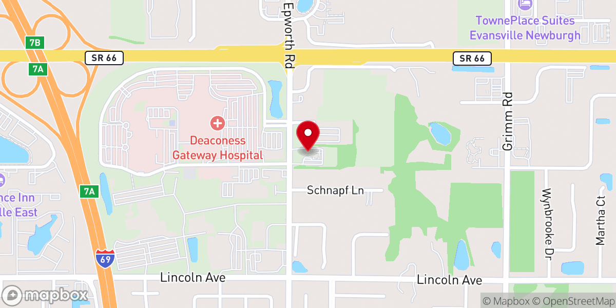 Map showing location of Grace Community Church