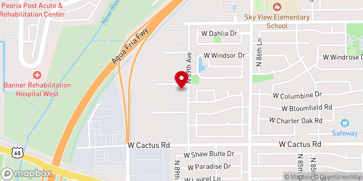 Map showing location of Phoenix Free Presbyterian Church