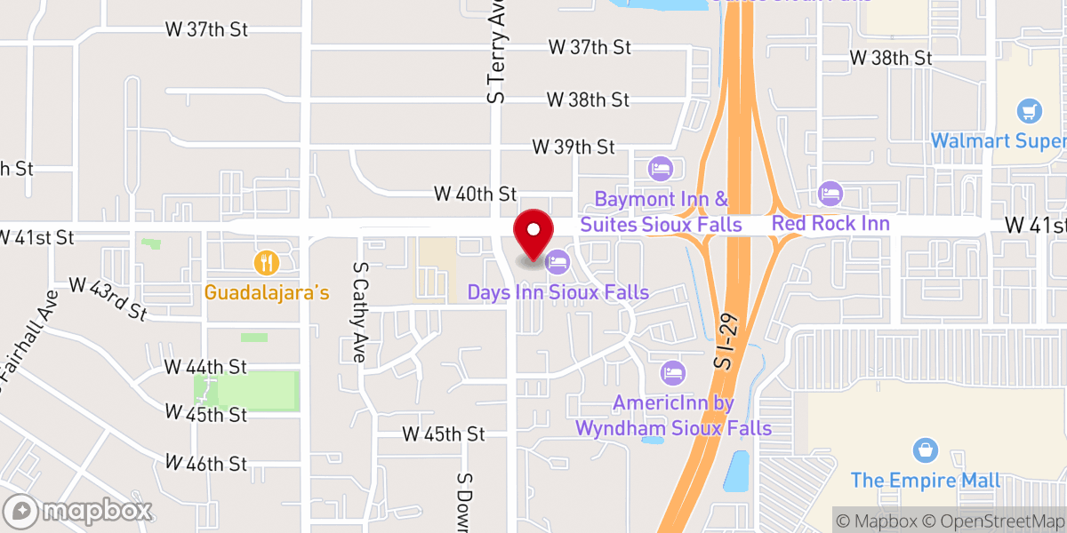 Map showing location of Sunnycrest United Methodist Church