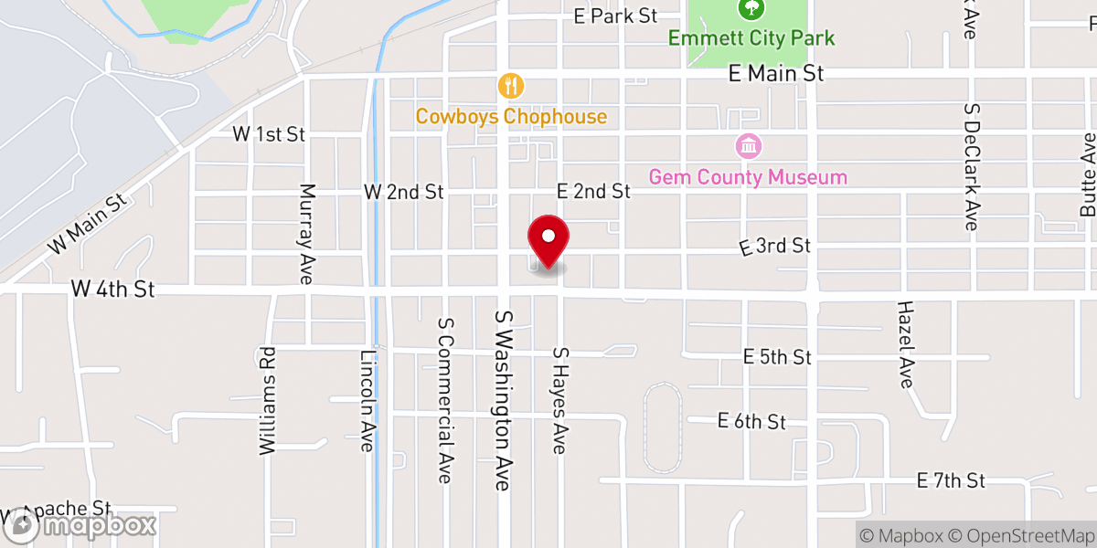 Map showing location of Our Redeemer Lutheran Church
