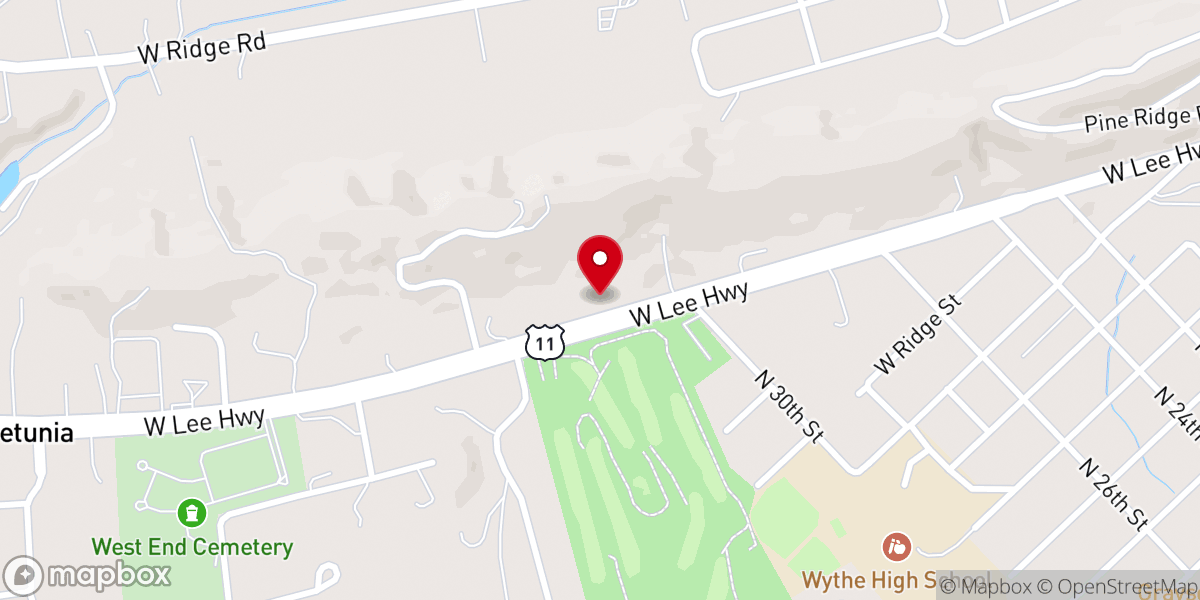 Map showing location of Crossroads Church of Christ