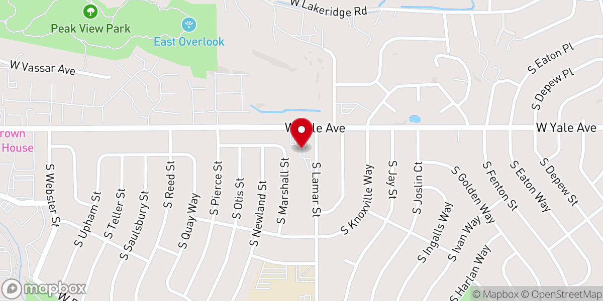 Map showing location of Bear Valley Church of Christ