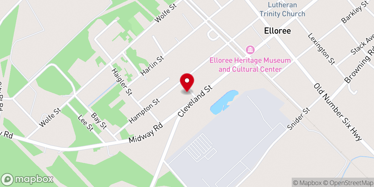 Map showing location of Shiloh AME Church