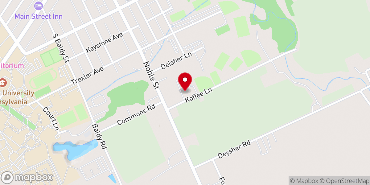 Map showing location of Kutztown Bethel Church of the Nazarene
