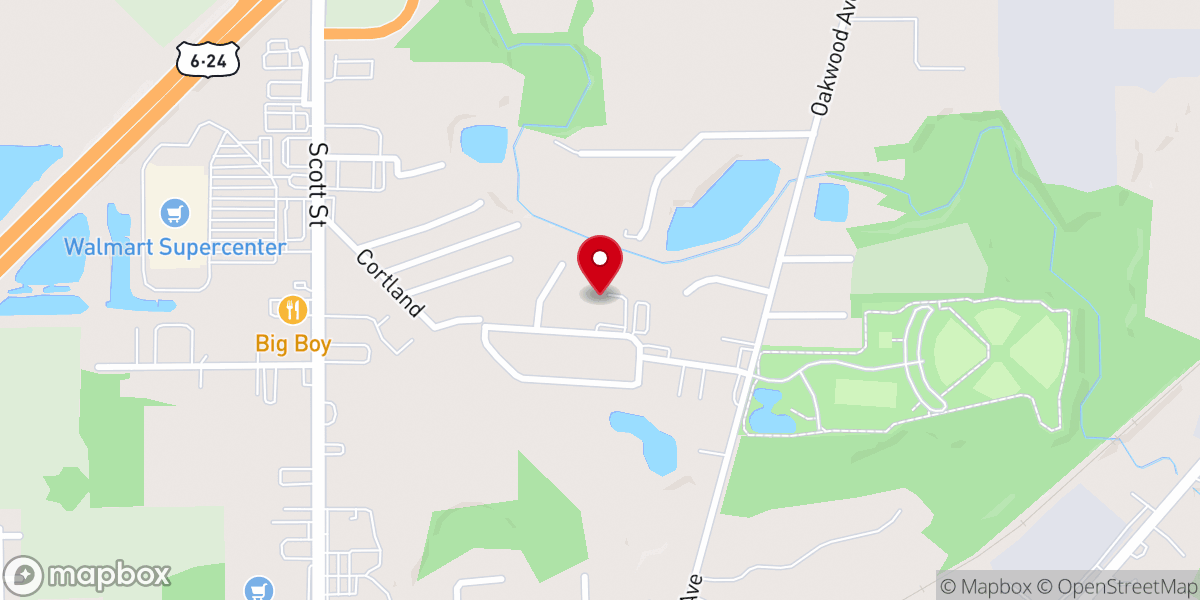 Map showing location of Northcrest Rehab and Nursing Center