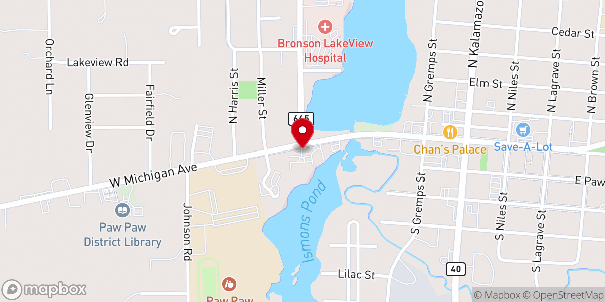 Map showing location of New Hope Family Church