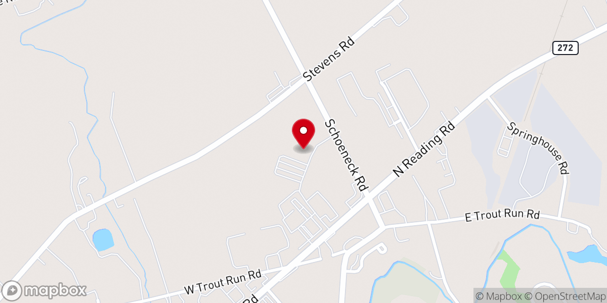 Map showing location of New Joy Brethren In Christ Church