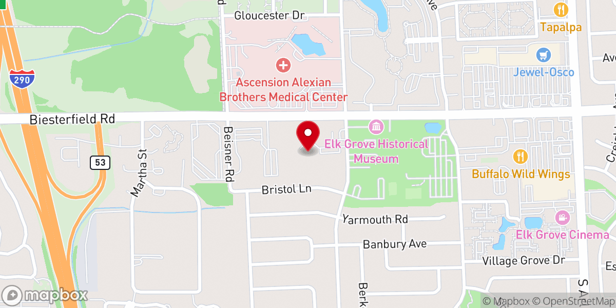 Map showing location of Our Lady of the Blessed Sacrament Parish