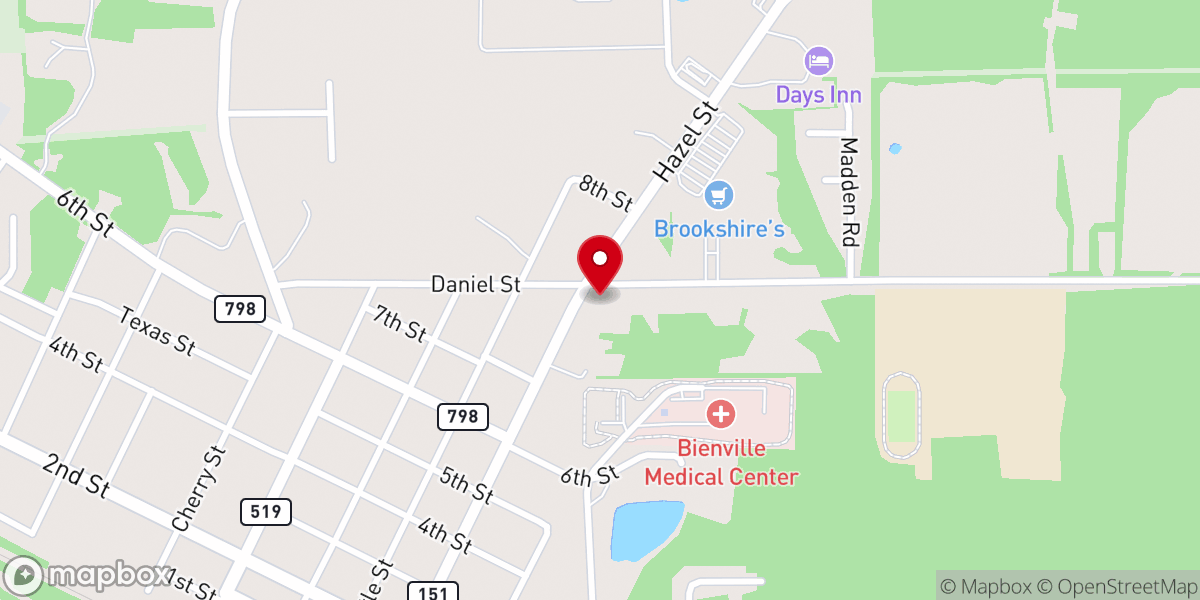 Map showing location of Bienville 4-D Non Support