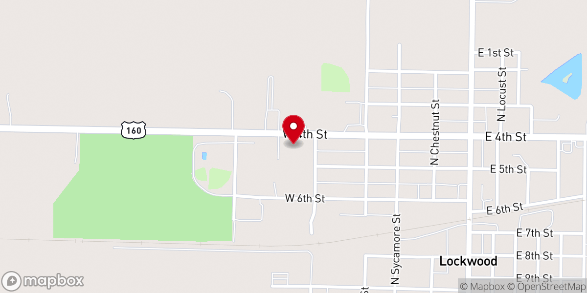 Map showing location of Ozark Prairie Baptist Association