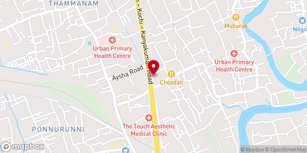 Map showing location of Grace Family International Ministries, Ernakulam