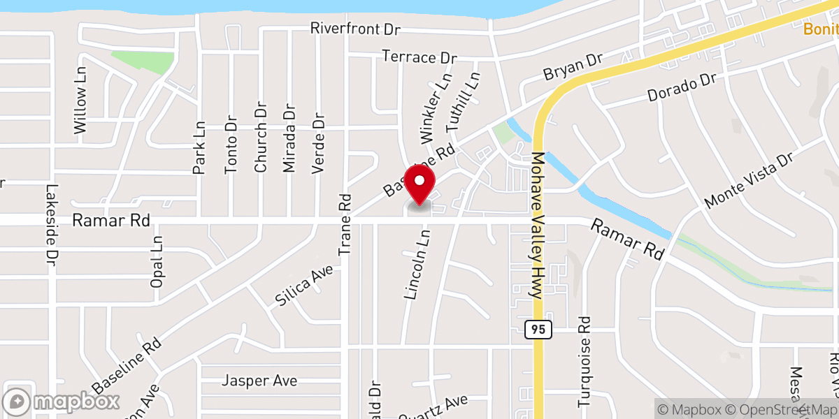 Map showing location of Hope United Methodist Church