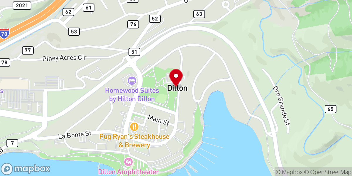 Map showing location of Dillon Community Church Pastor's Residence
