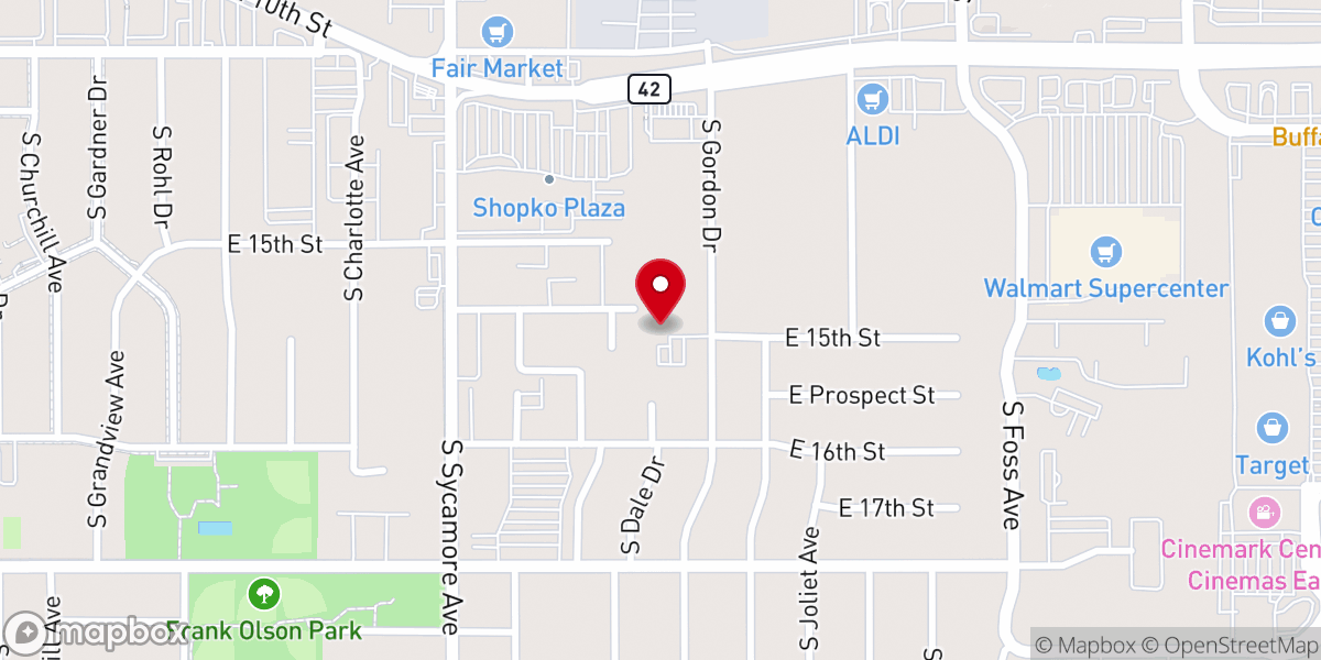 Map showing location of Resurrection Worship Center
