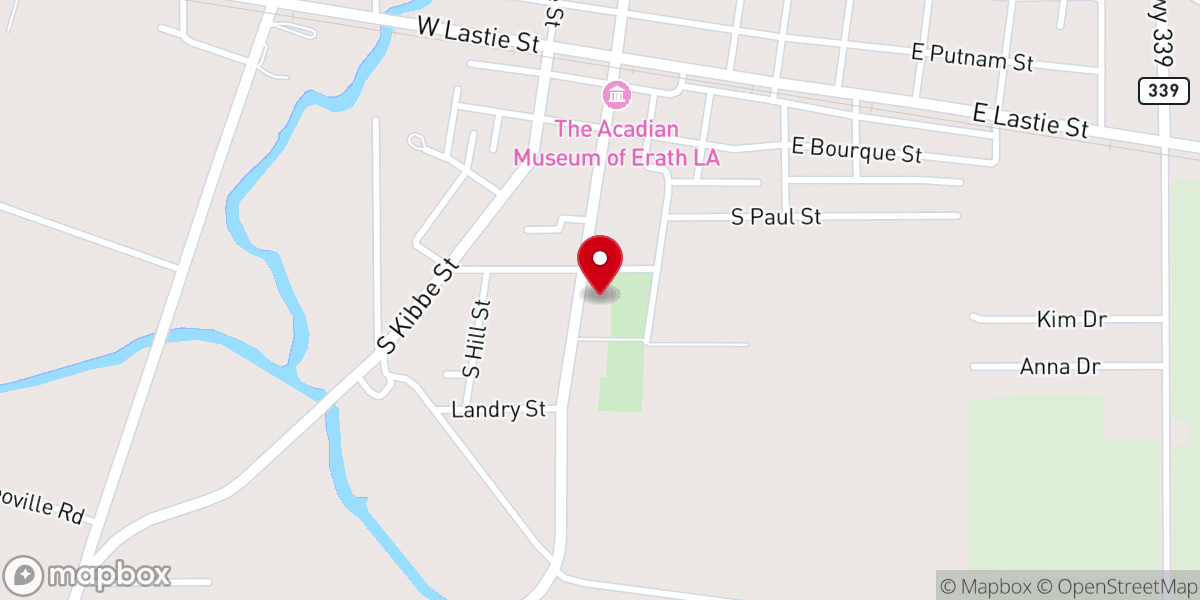 Map showing location of Our Lady of Lourdes Catholic Church
