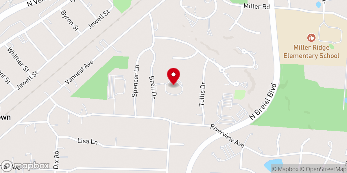 Map showing location of Spring Hill Church of Christ