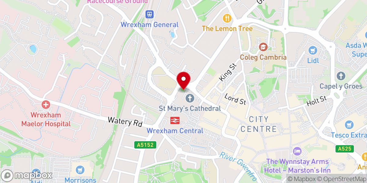 Map showing location of St Marys CC