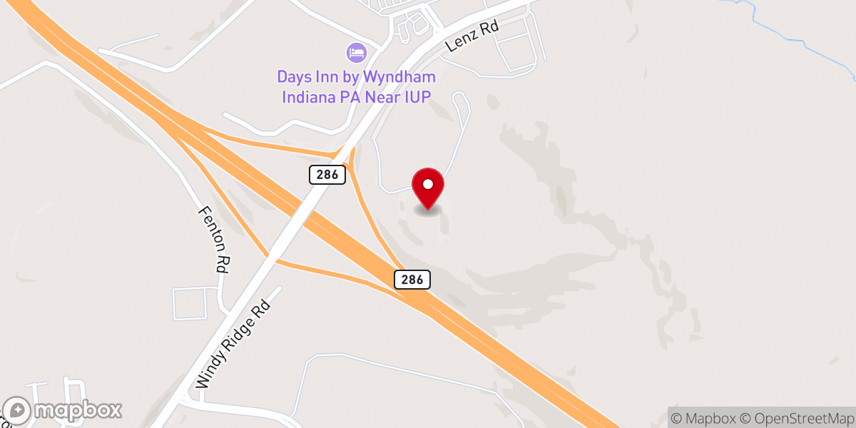 Map showing location of Cornerstone Worship Center