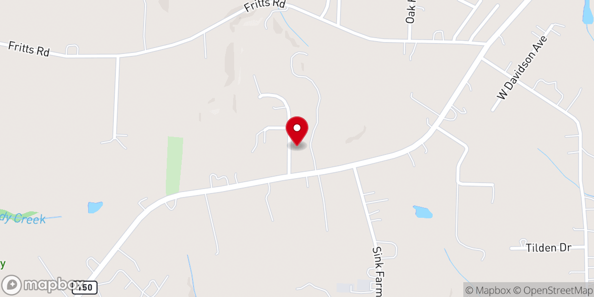 Map showing location of Tyro United Methodist Church Prsng