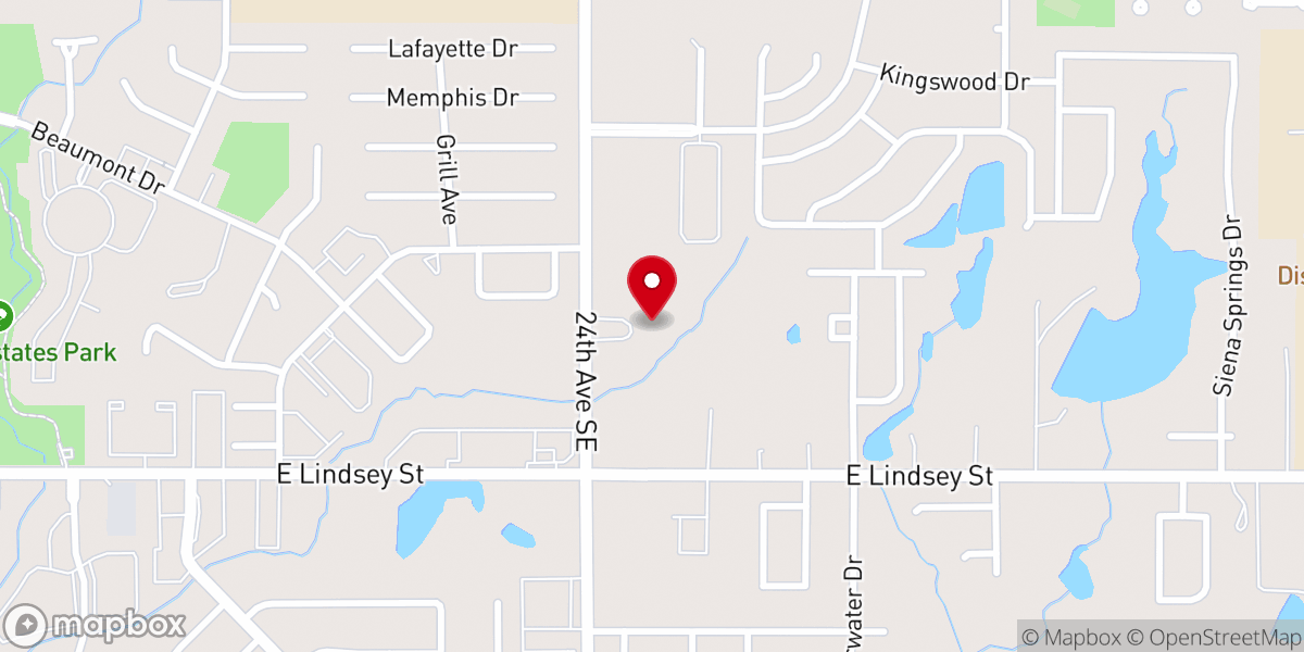 Map showing location of First Pentecostal Church of God
