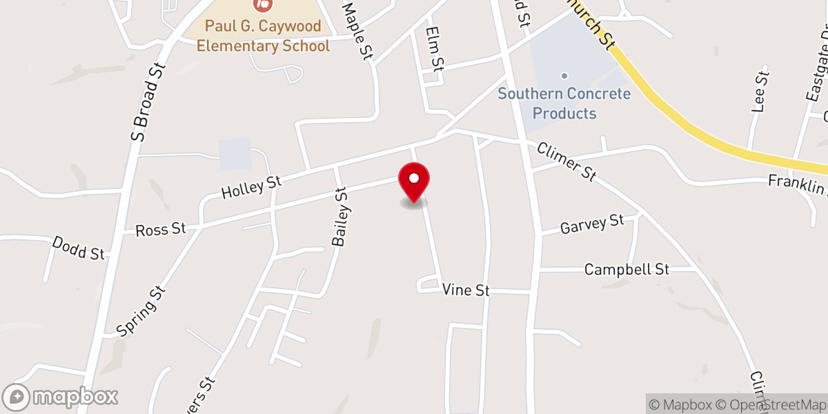 Map showing location of Keys Chapel United Methodist