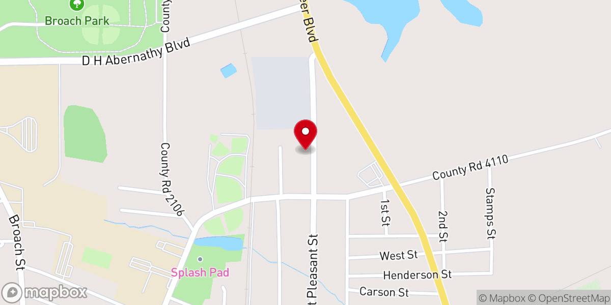 Map showing location of Bethel Baptist Church