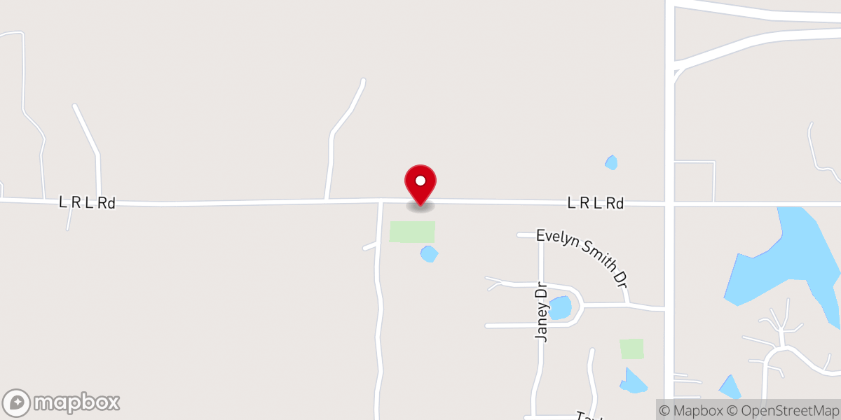 Map showing location of New Shady Grove M.B. Church