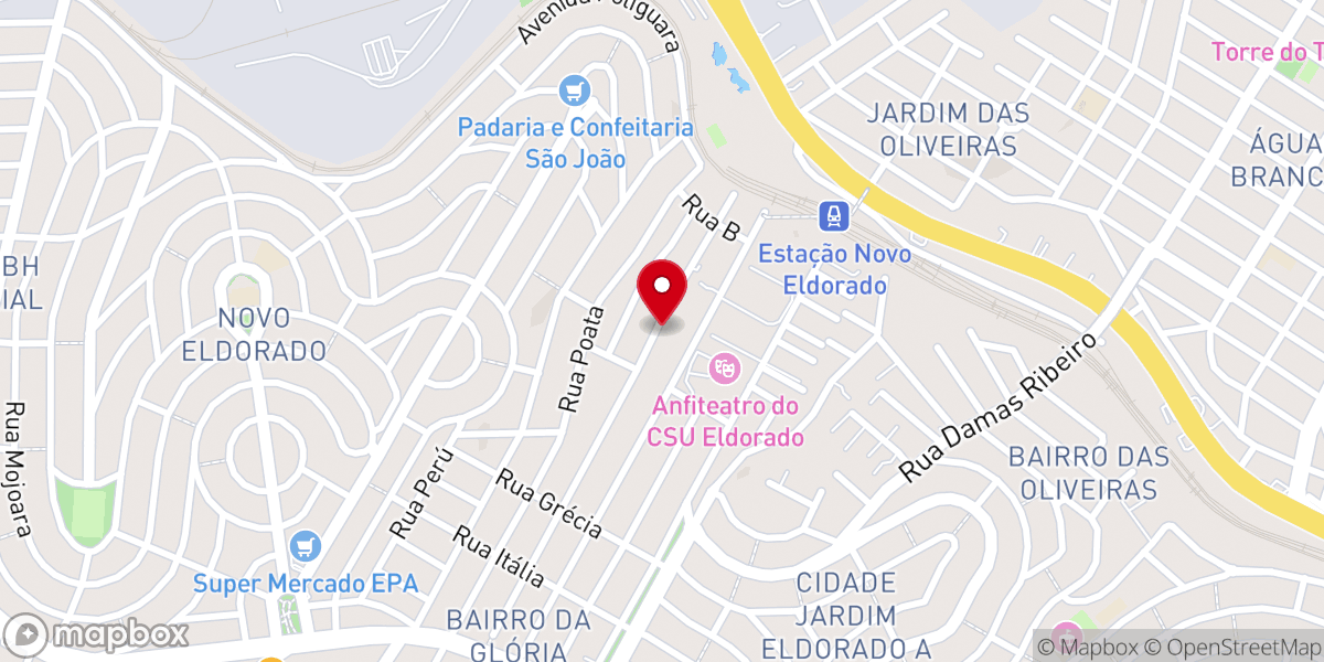 Map showing location of Igreja Batista Peniel El Shaddai