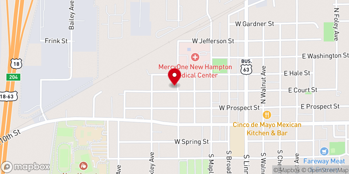Map showing location of Redeemer Lutheran Church