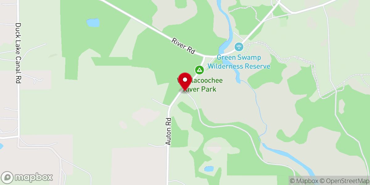 Map showing location of Withlacoochee River Park