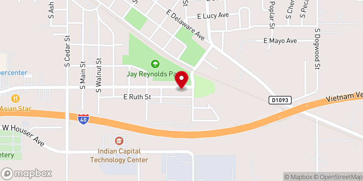 Map showing location of Greater New Bethel Baptist Church