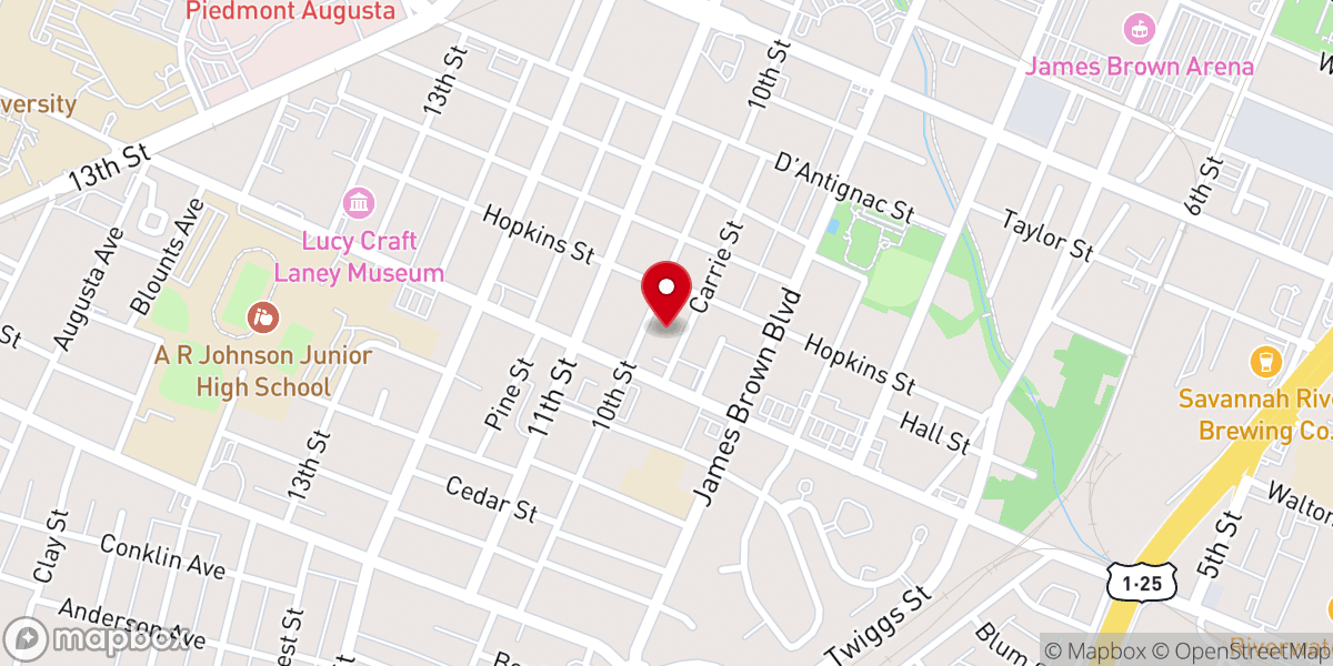 Map showing location of Friendly Church of God in Christ