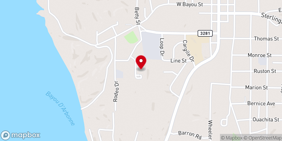 Map showing location of Union Parish Detention Center