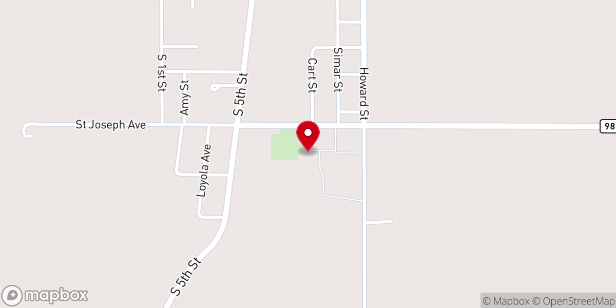 Map showing location of Saint Francis School