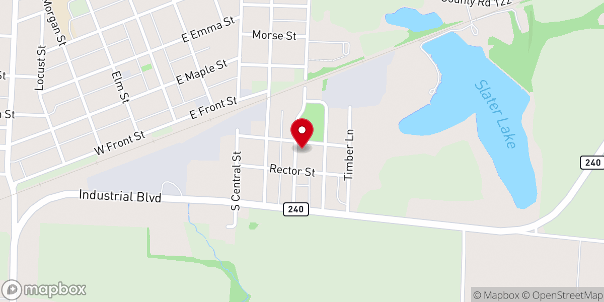 Map showing location of St Paul Baptist Church
