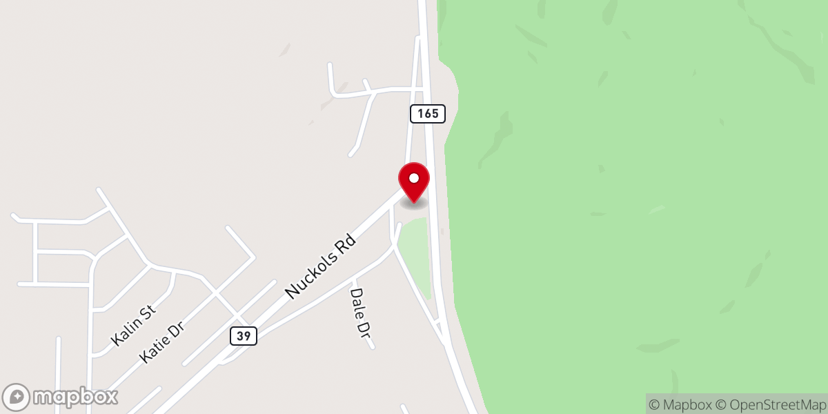 Map showing location of Mount Olive Baptist Church